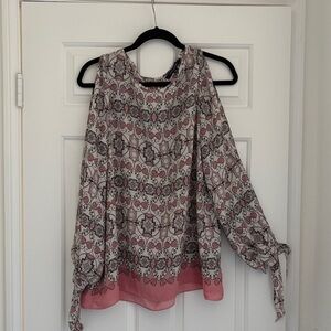 Max Edition Pink and Black Patterned Blouse